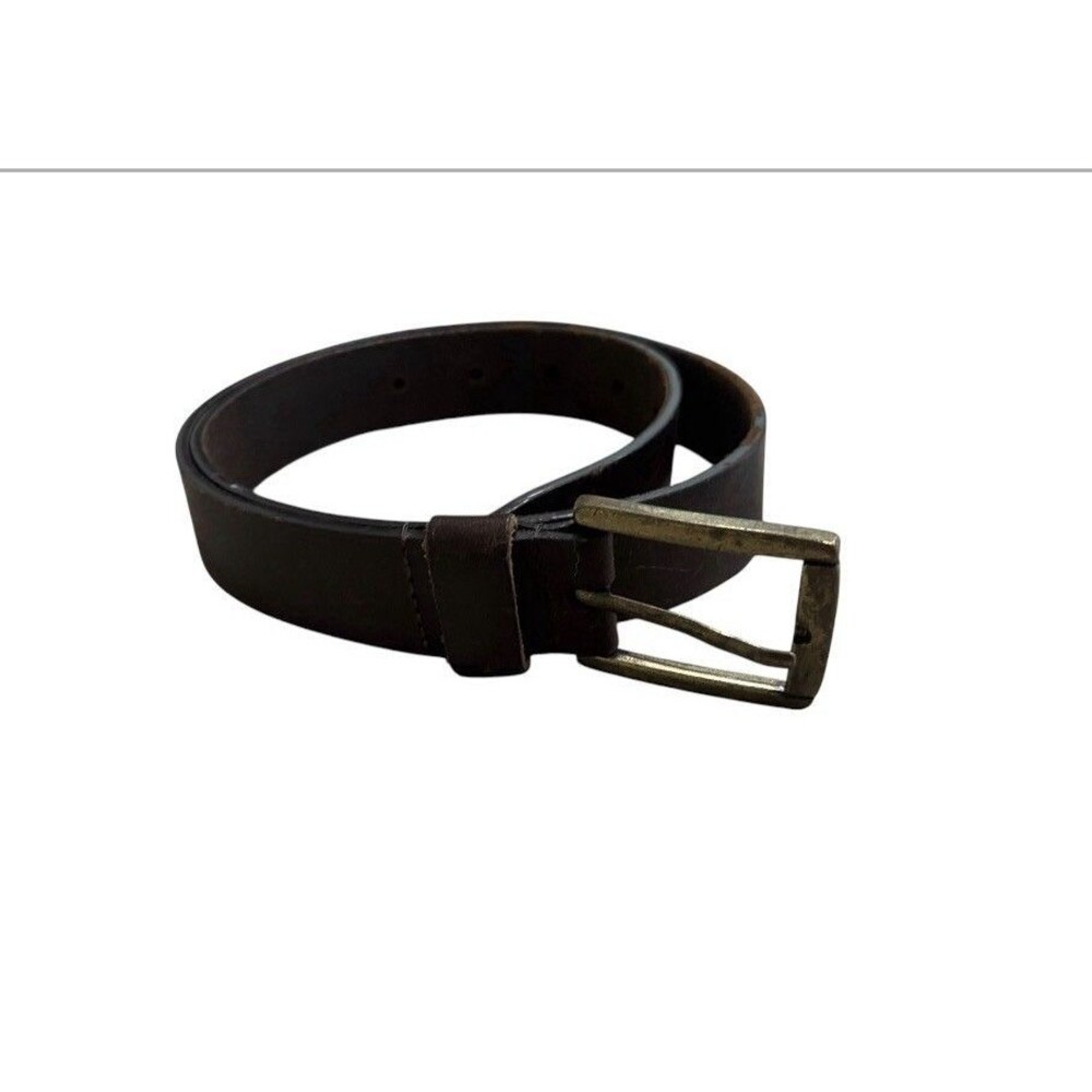 Brown Genuine Leather Wide Belt 30/32